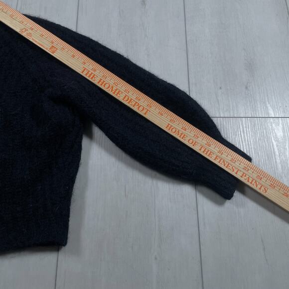 Sezane Women’s Small Cardigan Wool Alpaca Sweater Knit Chic Minimalist Black - Picture 12 of 12